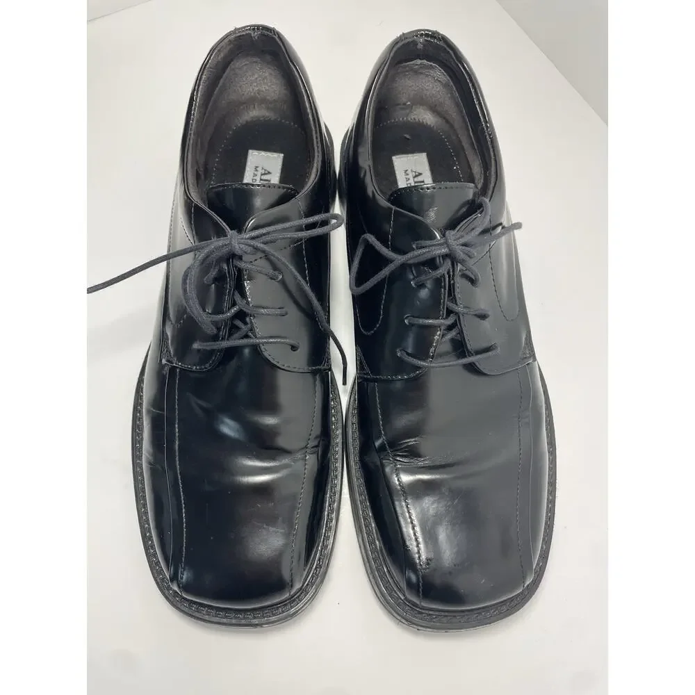 Alfani Domino Italian Leather Black Oxford Dress Shoes Men’s 9.5 Classic Lace Up
